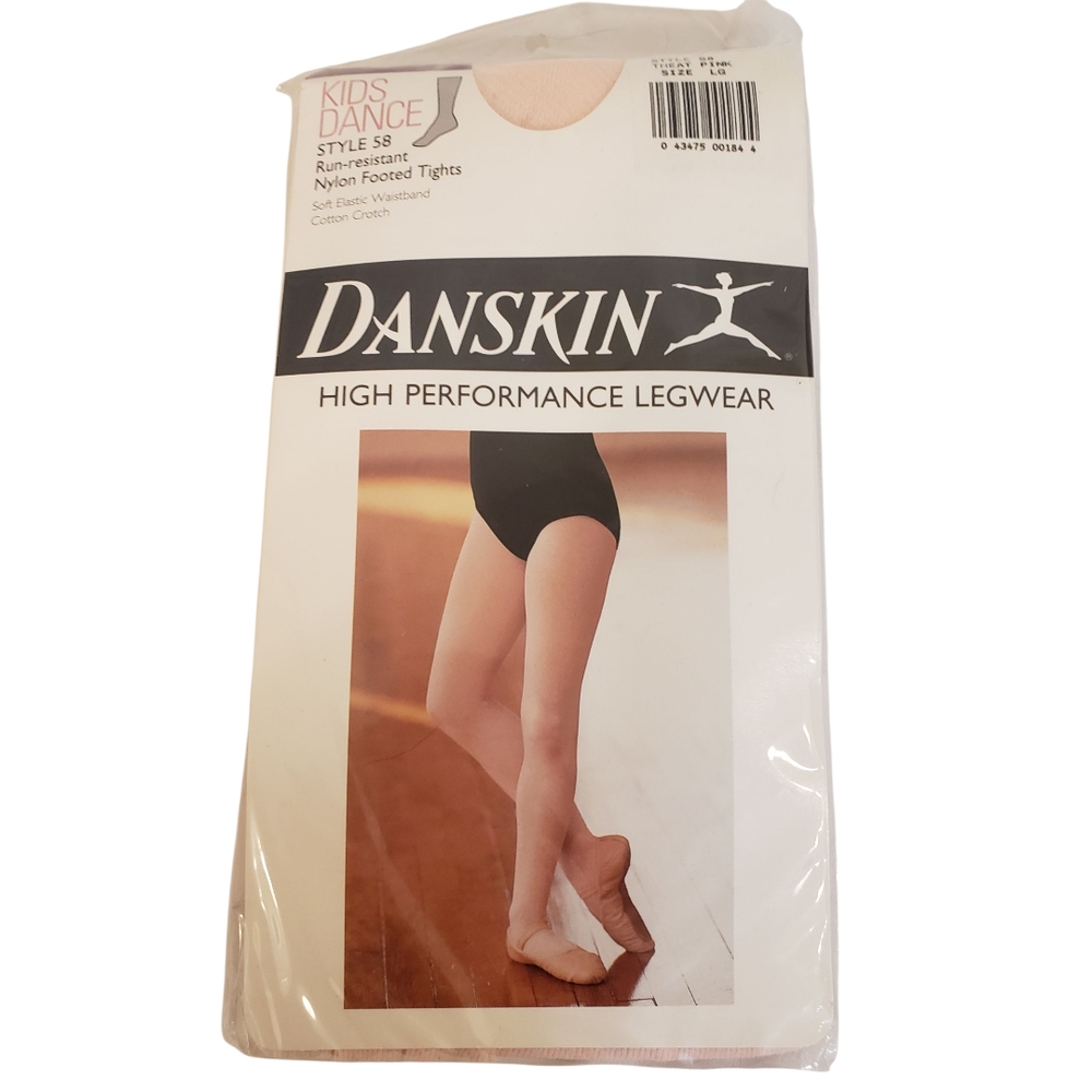 Danskin High Performance Legwear in Threat Pink Kids Dance Style 58 SZ L New